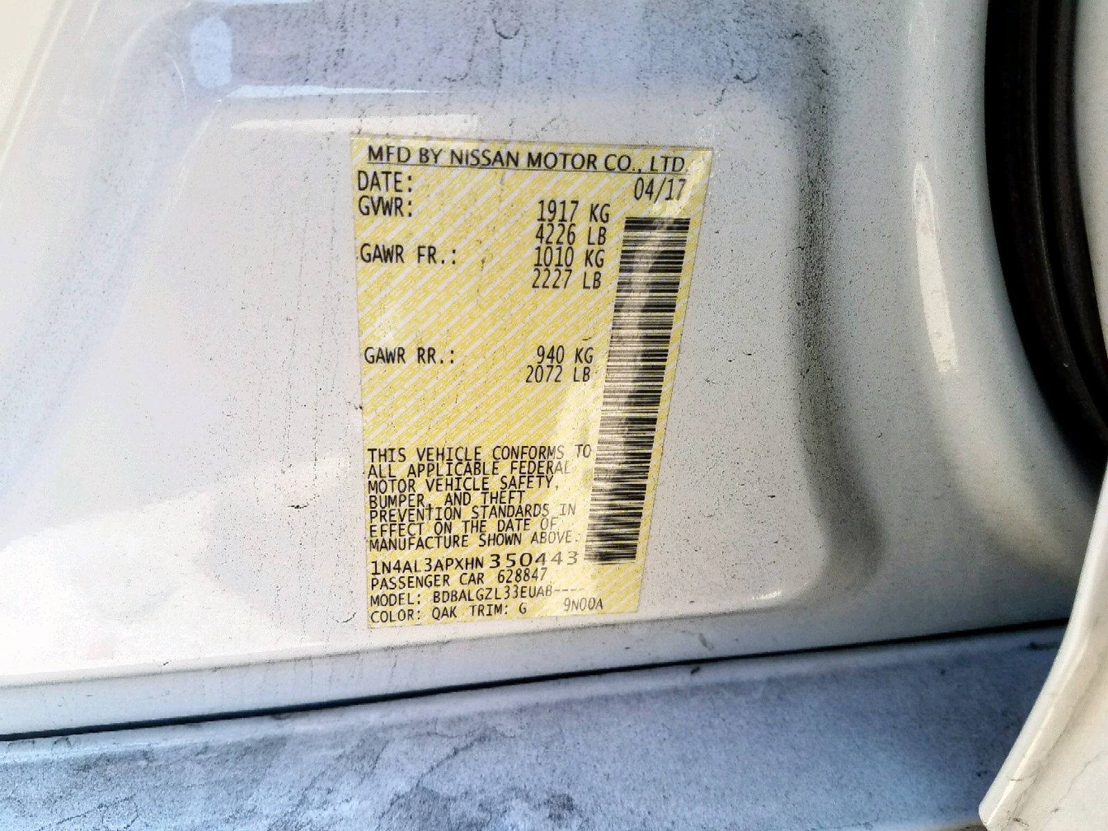 2017 Nissan Altima 2.5