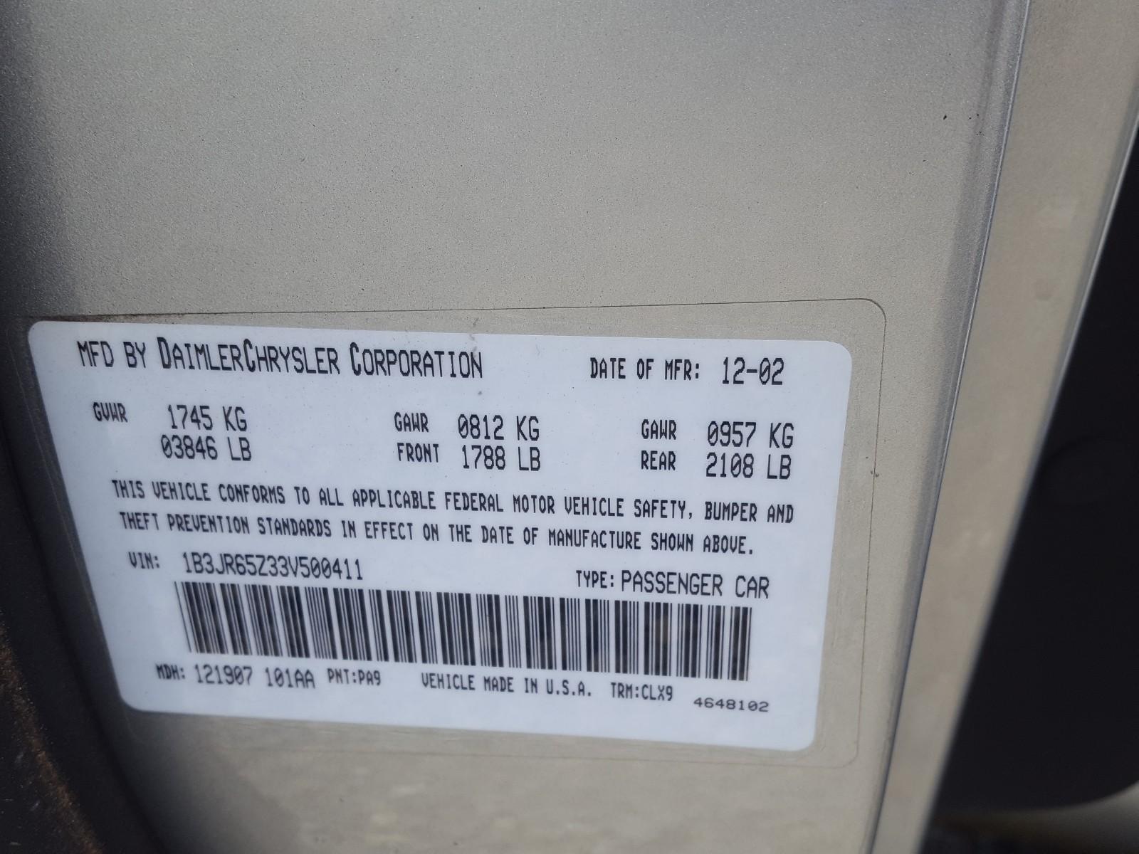 2003 Dodge Viper srt