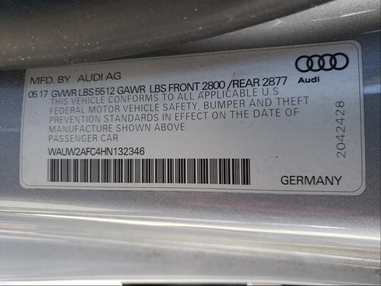 2017 Audi A7 Premium Plus