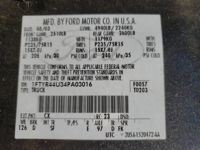 2004 Ford Ranger Super Cab