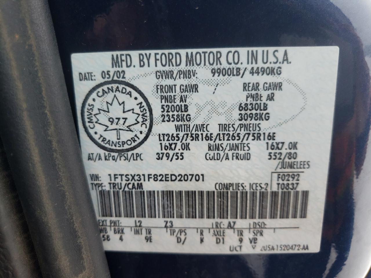 2002 Ford F350 SRW Super Duty
