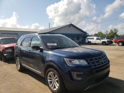 Ford Explorer xlt salvage cars for sale: 2017 Ford Explorer XLT