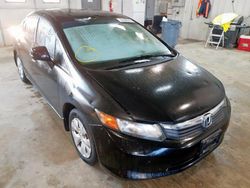 Honda Civic salvage cars for sale: 2012 Honda Civic LX