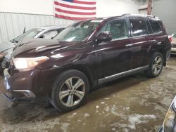 Toyota Highlander salvage cars for sale: 2012 Toyota Highlander Limited