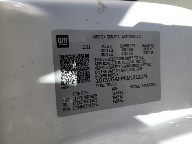 2021 Chevrolet Express G2500