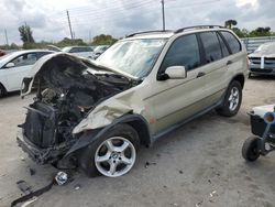 BMW salvage cars for sale: 2001 BMW X5 3.0I