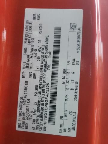 2016 Ford F150 Super cab