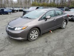 Honda salvage cars for sale: 2012 Honda Civic LX