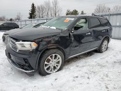 Salvage cars for sale from Copart Bowmanville, ON: 2016 Dodge Durango Citadel
