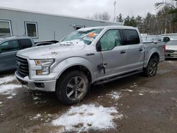 Salvage cars for sale from Copart Lyman, ME: 2016 Ford F150 Supercrew