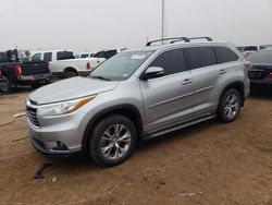 Salvage cars for sale from Copart Amarillo, TX: 2015 Toyota Highlander XLE