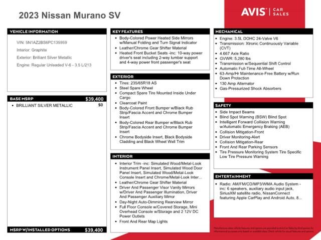 2023 Nissan Murano SV