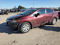 Honda Civic salvage cars for sale: 2012 Honda Civic LX