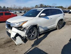 Toyota Highlander salvage cars for sale: 2016 Toyota Highlander XLE