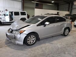 Honda salvage cars for sale: 2012 Honda Civic LX