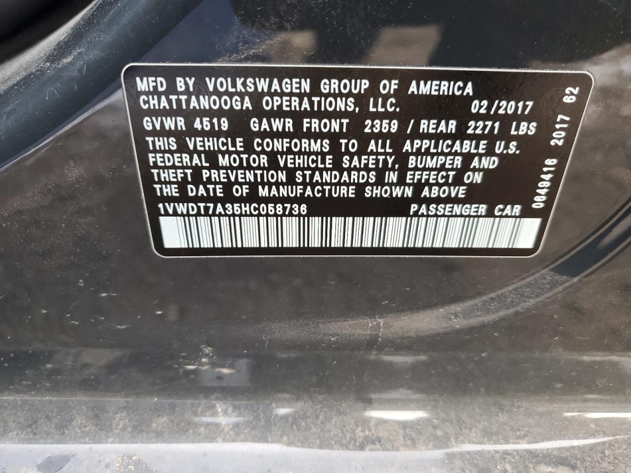 2017 Volkswagen Passat R-line