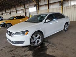 Volkswagen salvage cars for sale: 2013 Volkswagen Passat SE