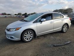 Honda Civic salvage cars for sale: 2012 Honda Civic EX