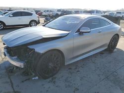 Vehiculos salvage en venta de Copart Grand Prairie, TX: 2016 Mercedes-Benz S 550