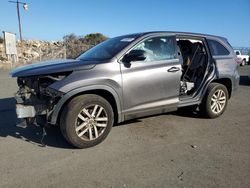 Toyota Highlander salvage cars for sale: 2016 Toyota Highlander LE