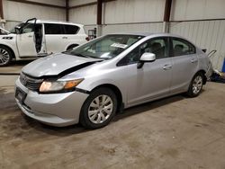 Honda salvage cars for sale: 2012 Honda Civic LX