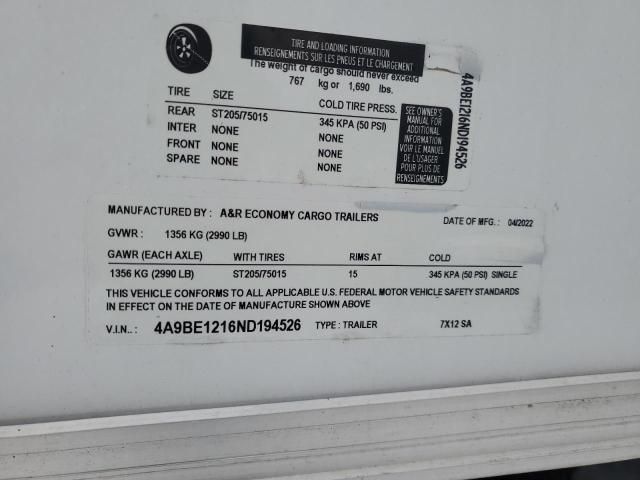 2022 Cargo 2022 A&R Economy Cargo 12FT