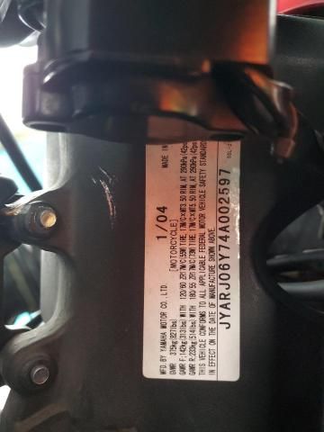 2004 Yamaha YZFR6 L