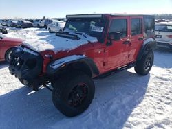 Salvage cars for sale from Copart Cicero, IN: 2015 Jeep Wrangler Unlimited Sport