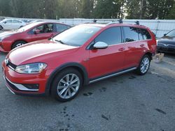 Volkswagen Golf salvage cars for sale: 2017 Volkswagen Golf Alltrack S