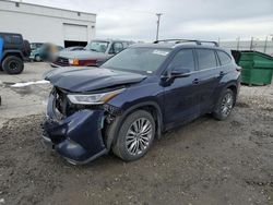 Toyota Highlander salvage cars for sale: 2021 Toyota Highlander Platinum