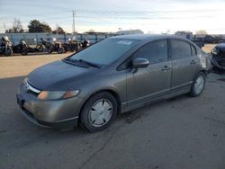 Honda Civic salvage cars for sale: 2008 Honda Civic Hybrid