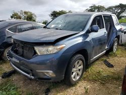 Toyota Highlander salvage cars for sale: 2011 Toyota Highlander Base