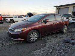 Honda salvage cars for sale: 2012 Honda Civic LX