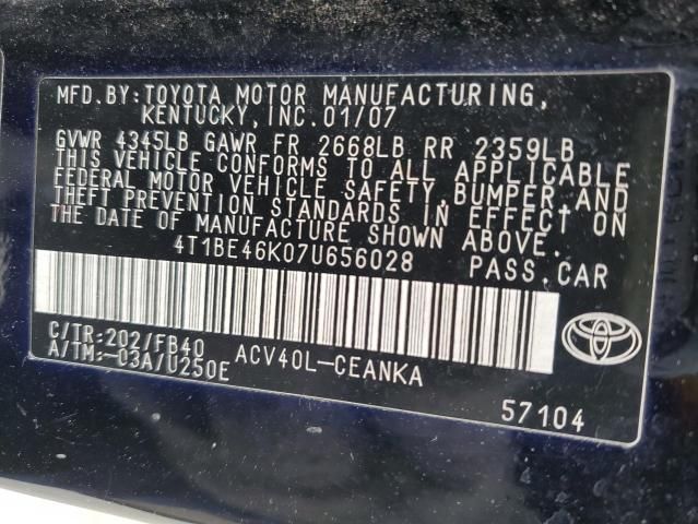 2007 Toyota Camry CE