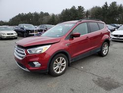 Salvage cars for sale from Copart Exeter, RI: 2018 Ford Escape SE