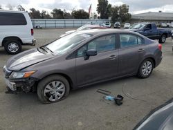 Honda Civic salvage cars for sale: 2012 Honda Civic LX