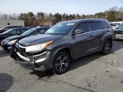 Toyota Highlander salvage cars for sale: 2016 Toyota Highlander XLE