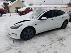 Tesla Model 3 salvage cars for sale: 2022 Tesla Model 3