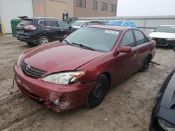 Toyota Camry salvage cars for sale: 2002 Toyota Camry LE