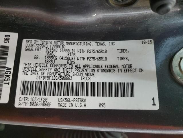 2016 Toyota Tundra Crewmax SR5
