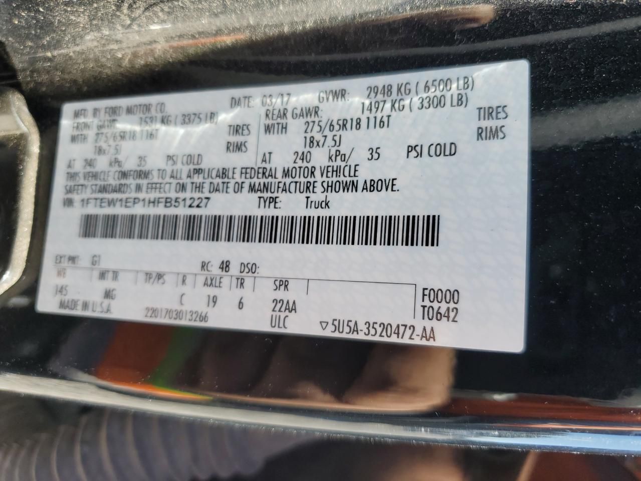 2017 Ford F150 Supercrew