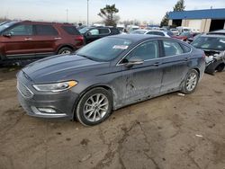 Ford Fusion salvage cars for sale: 2017 Ford Fusion SE