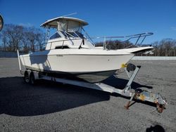 Salvage boats for sale at Assonet, MA auction: 1991 Pro Line Boat Co Boat With Trailer