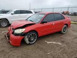 Honda Civic salvage cars for sale: 2005 Honda Civic DX VP