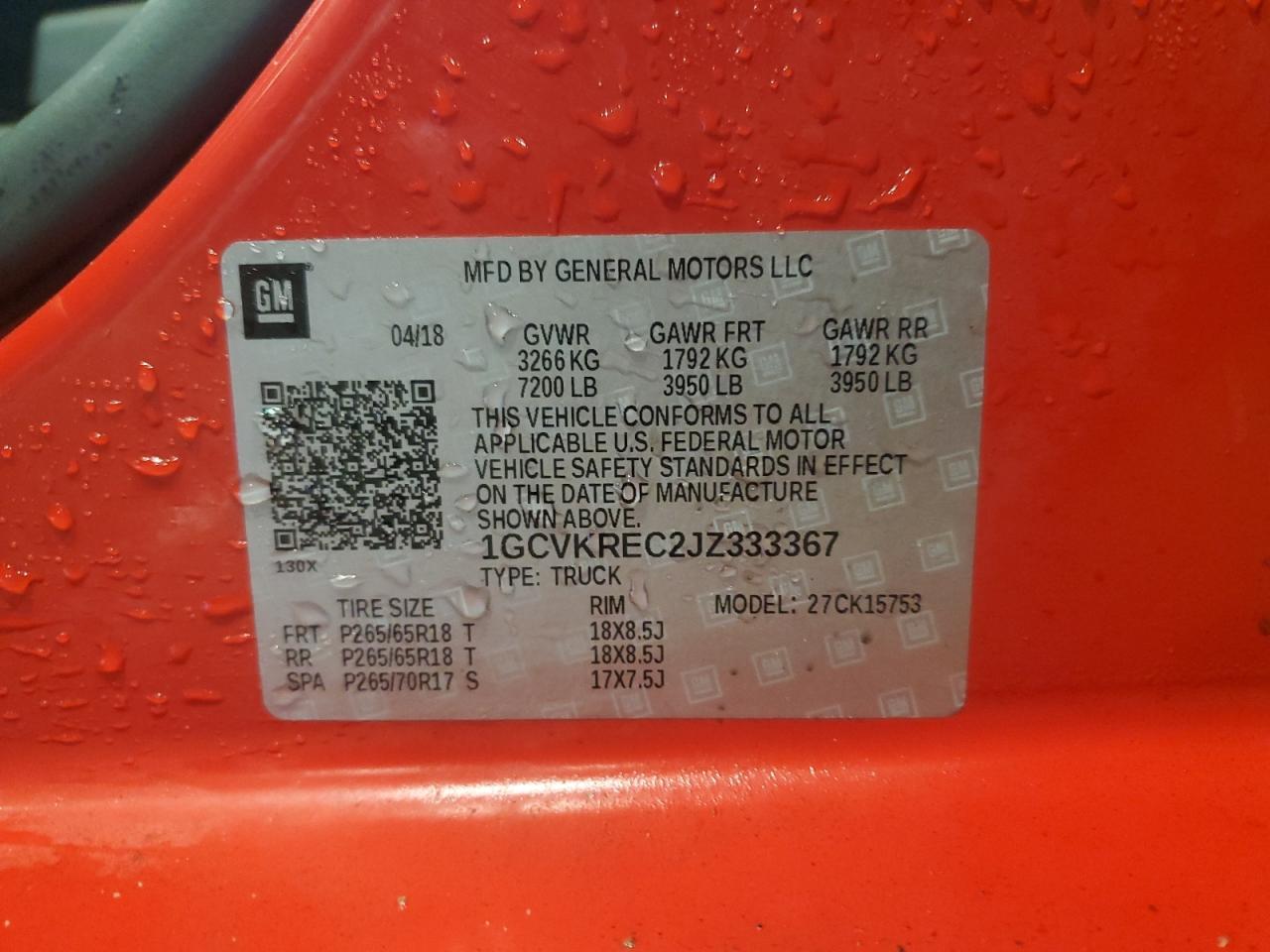 2018 Chevrolet Silverado K1500 LT
