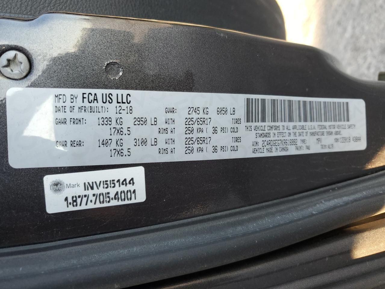 2019 Dodge Grand Caravan gt