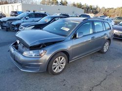 Volkswagen Golf salvage cars for sale: 2017 Volkswagen Golf Sportwagen S