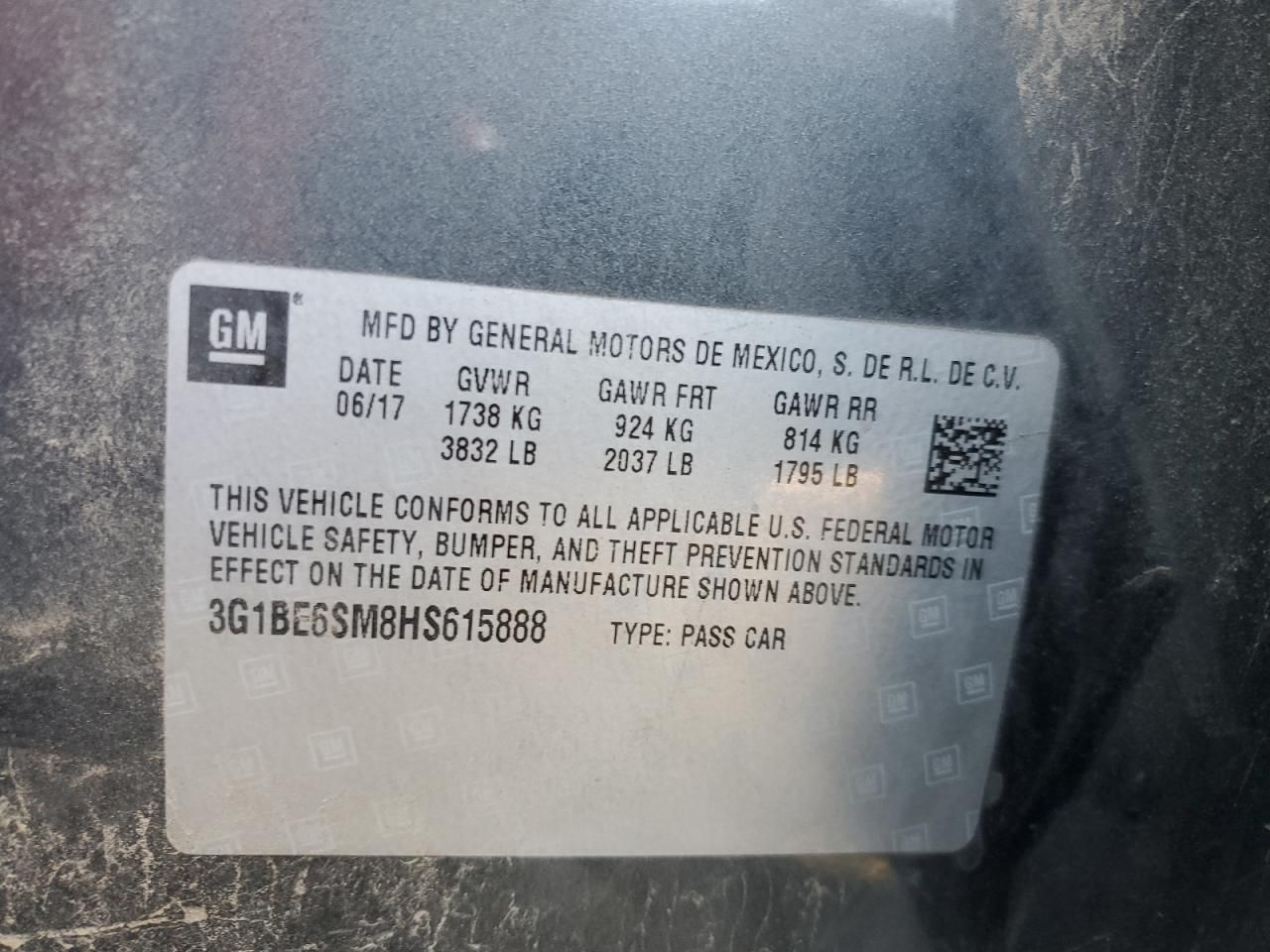 2017 Chevrolet Cruze lt