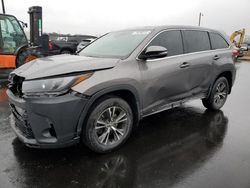 Toyota Highlander salvage cars for sale: 2018 Toyota Highlander LE
