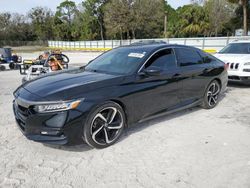 Salvage cars for sale from Copart Fort Pierce, FL: 2019 Honda Accord Sport